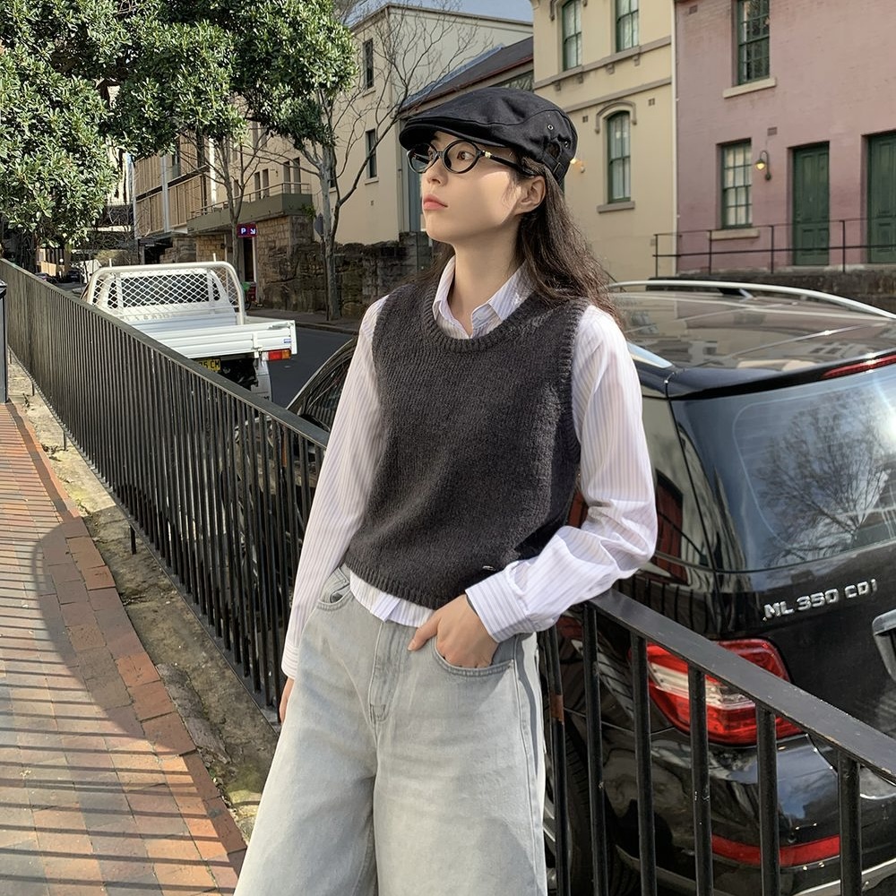 ウールニットベスト