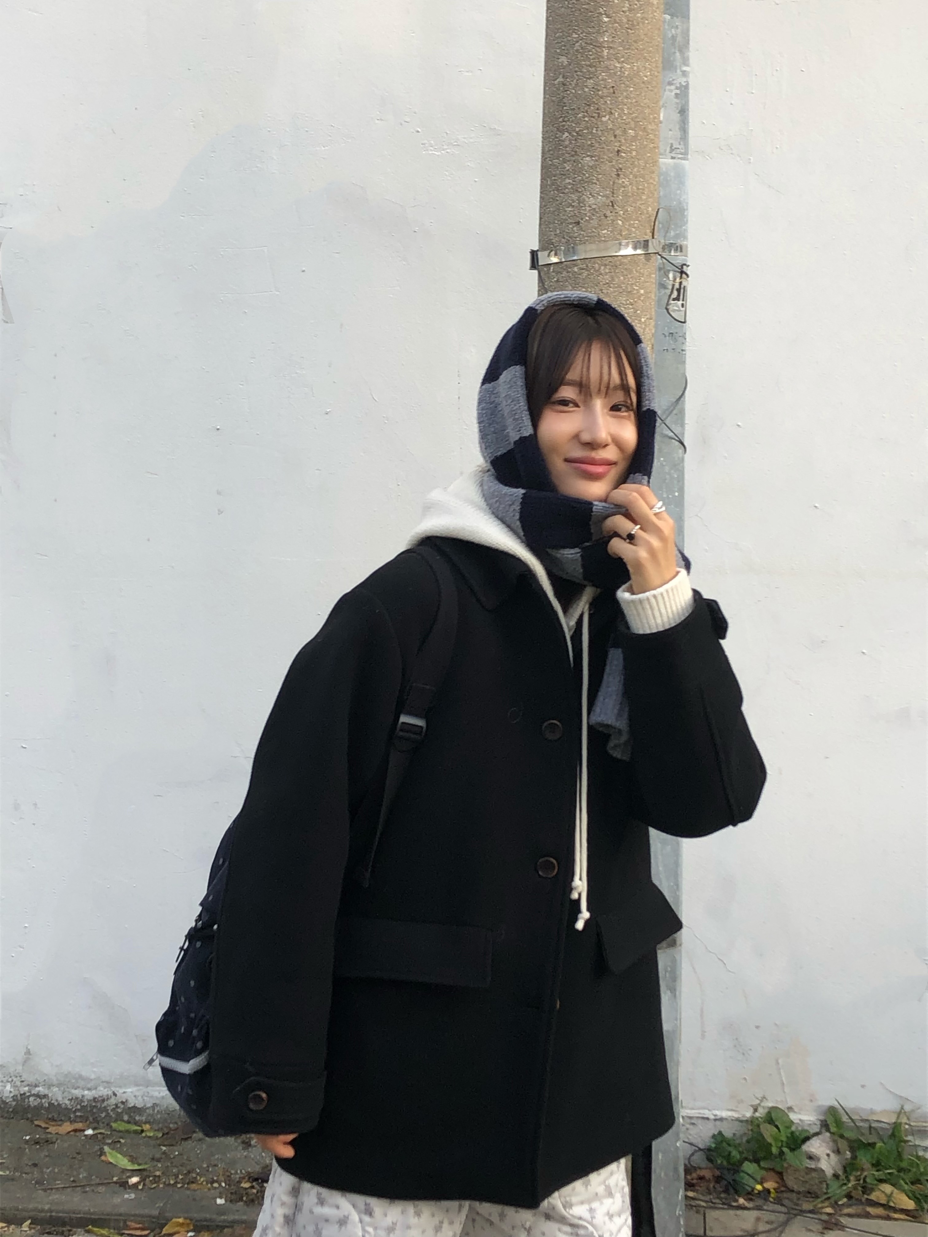 ジャケット・アウター OHESHIO CHECK HALF WOOL COAT BLACK MUSINSA | OHESHIO CHECK HALF WOOL COAT, BLACK
