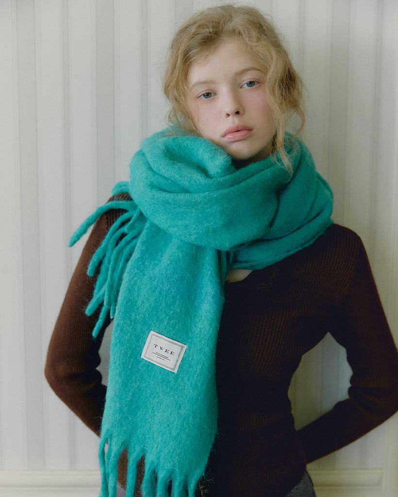 LACE LABEL HAIRY MUFFLER LIGHT BLUE | ファッション通販サイト NUGU