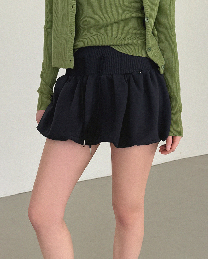 Punk big banding balloon sweat mini skirt