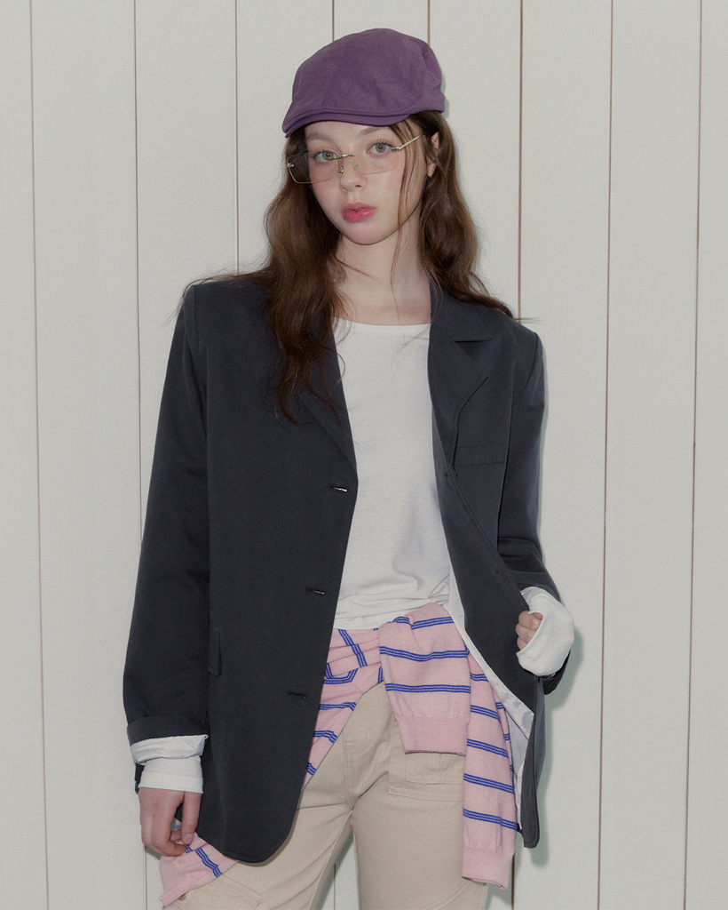 ベーシックコットンテーラードジャケット