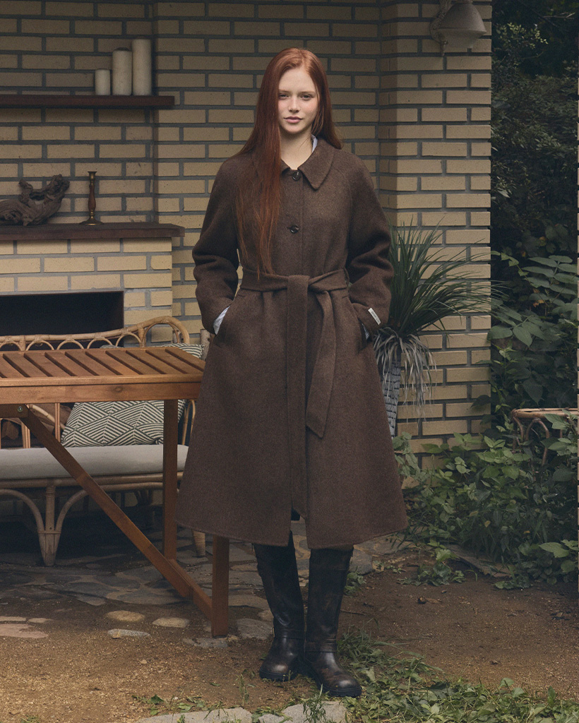 Influencer pick] Poiten Balmacaan Handmade Long Coat (with Strap