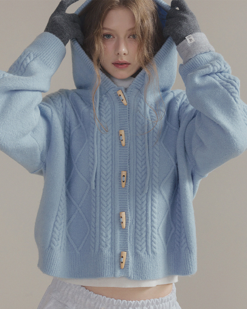 Nev Toggle Hood Knit Cardigan