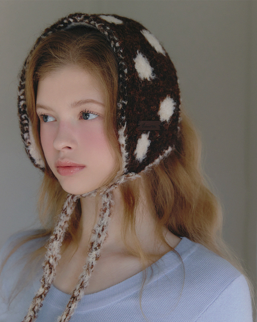 Polle Dot Knit Ear Warmer