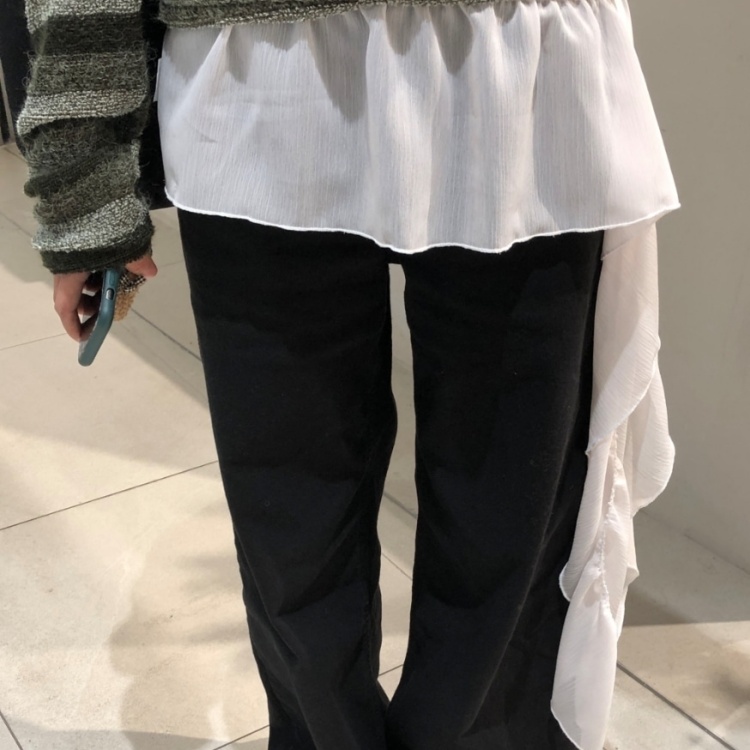 白 フリル付きラップスカート フリルレイヤードラップスカート | ファッション通販サイト NUGU
