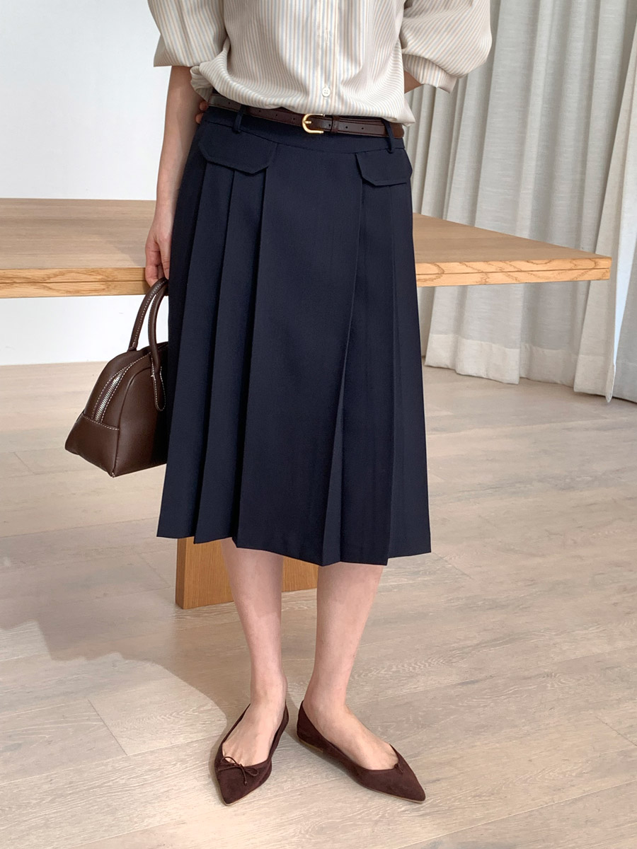 ［美品］定価20万 Thom Browne プリーツスカート ミドル丈 ツイル プリーツ ロングスカート | Thom Browne