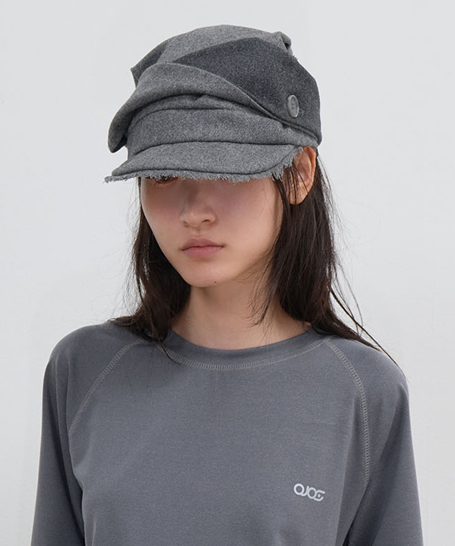 Scarf Veil Wool Cap / Grey | ファッション通販サイト NUGU
