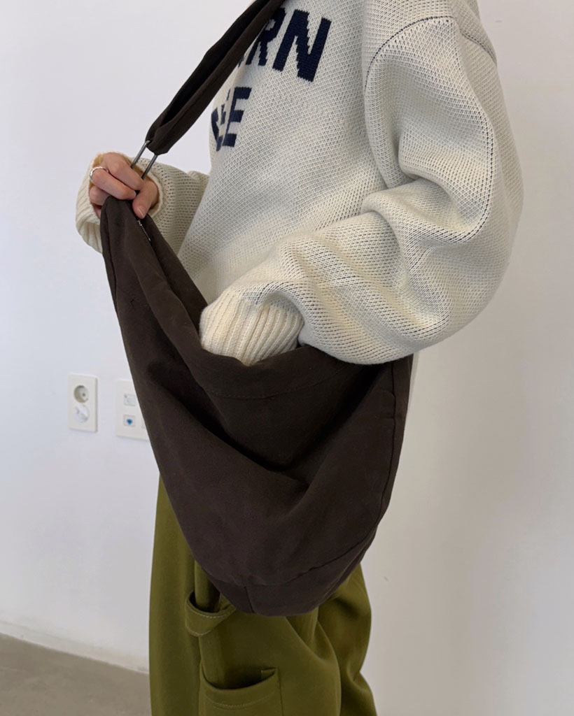 [UNISEX]コットンクロスボディバッグ/ショルダーバッグ