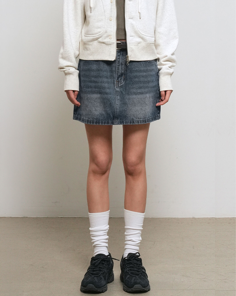 【限定商品】ウォッシュデニムミニスカート