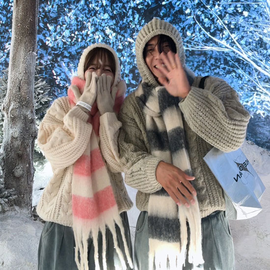 UNISEX]ウールストライプマフラー | ファッション通販サイト NUGU