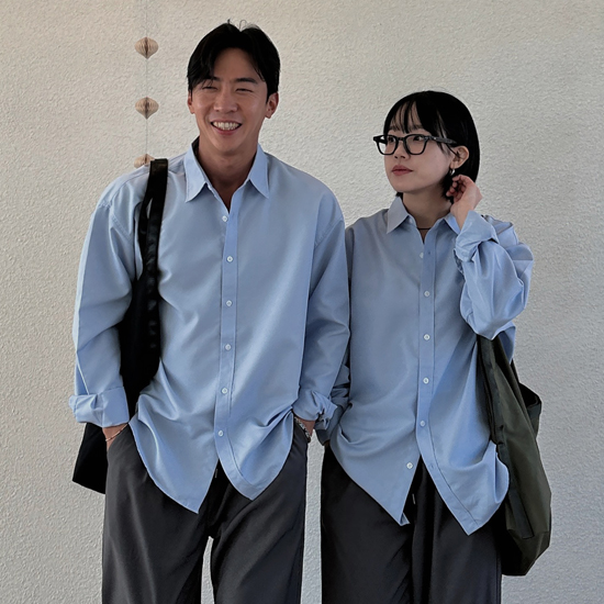 (UNISEX) オーバーサイズコットンシャツ