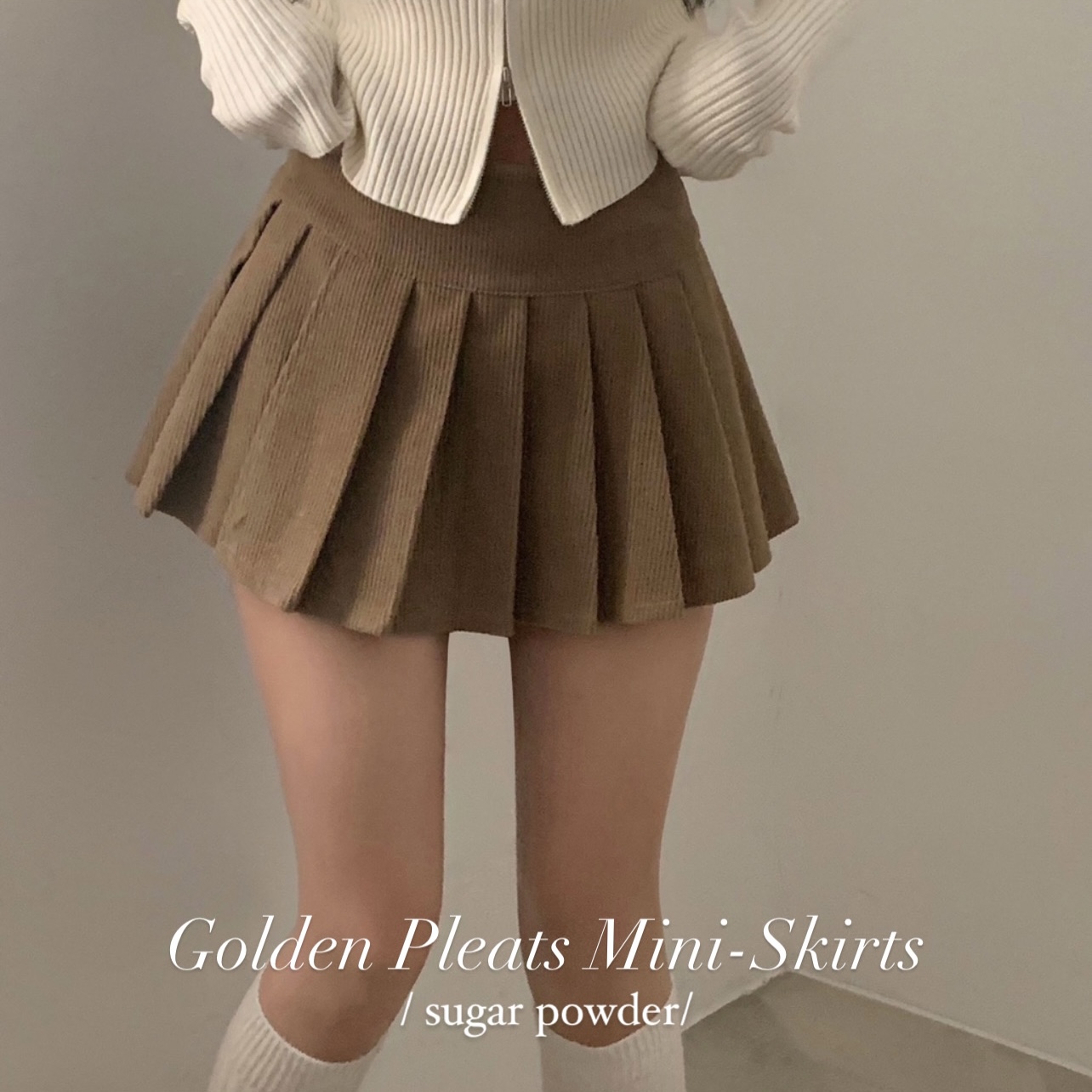 コーデュロイプリーツミニスカパン | ファッション通販サイト NUGU