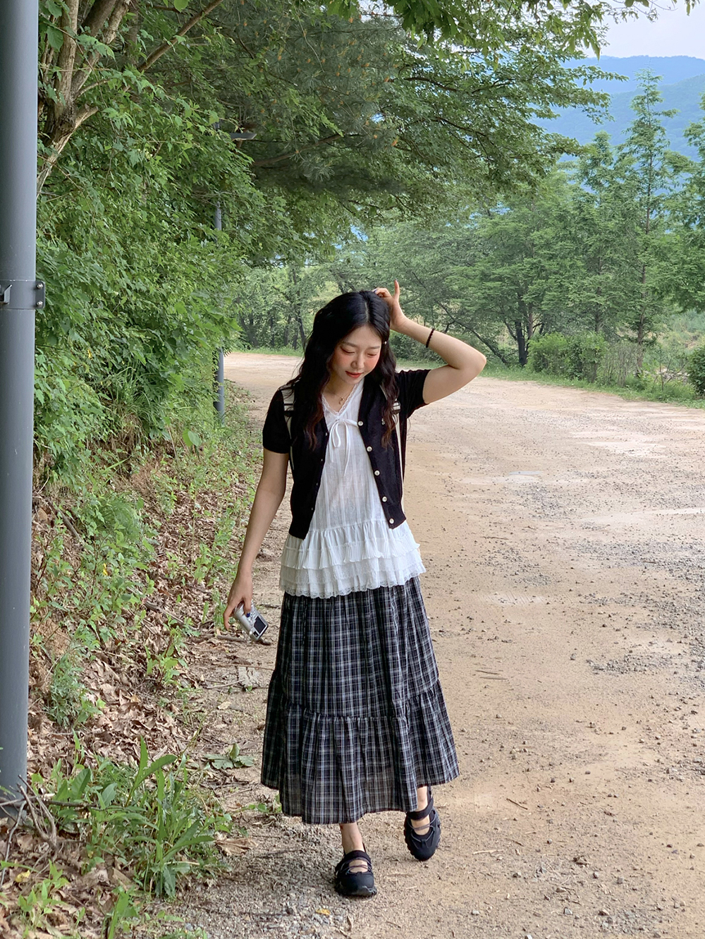 pinueロングスカート チェックロングスカート | ファッション通販サイト NUGU