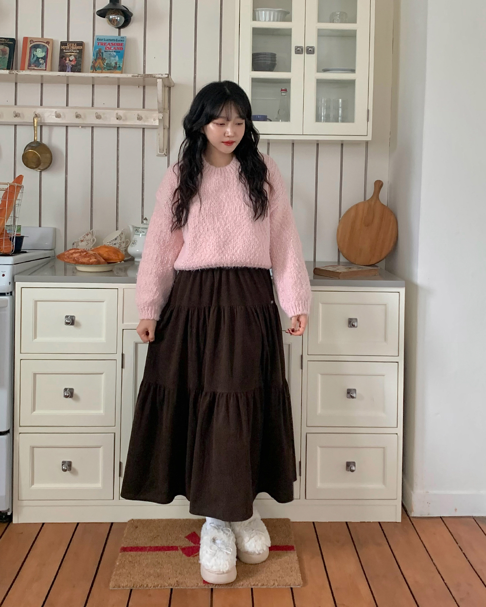 3 color) コーデュロイ ロング丈 スカート | ファッション通販サイト NUGU