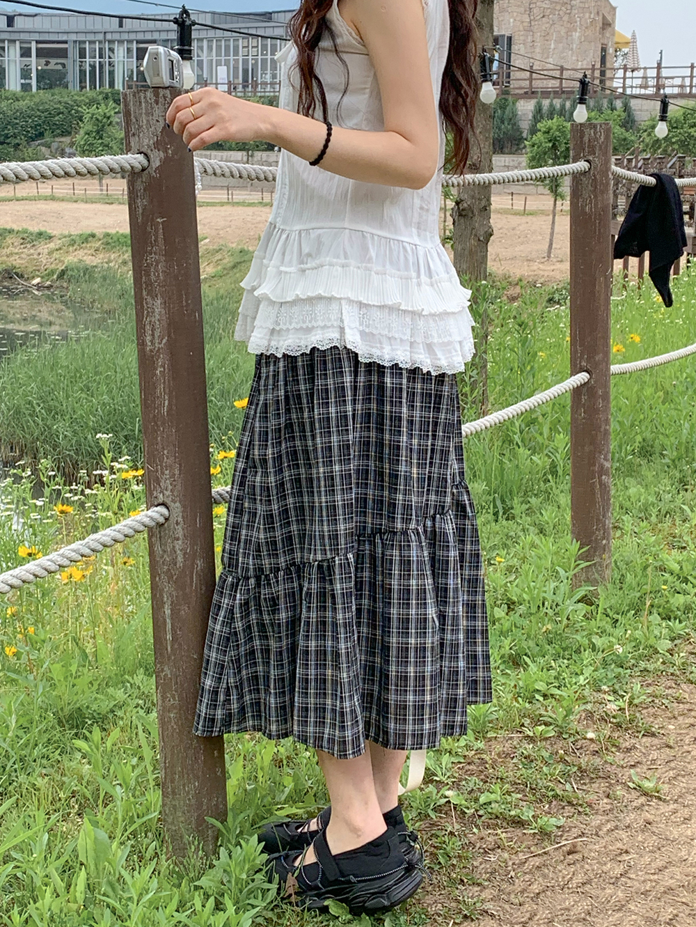 チェックロングスカート | ファッション通販サイト NUGU