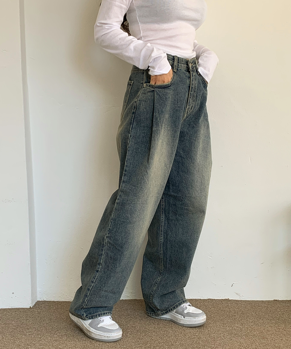 バルーンハイウエストデニムパンツ | ファッション通販サイト NUGU