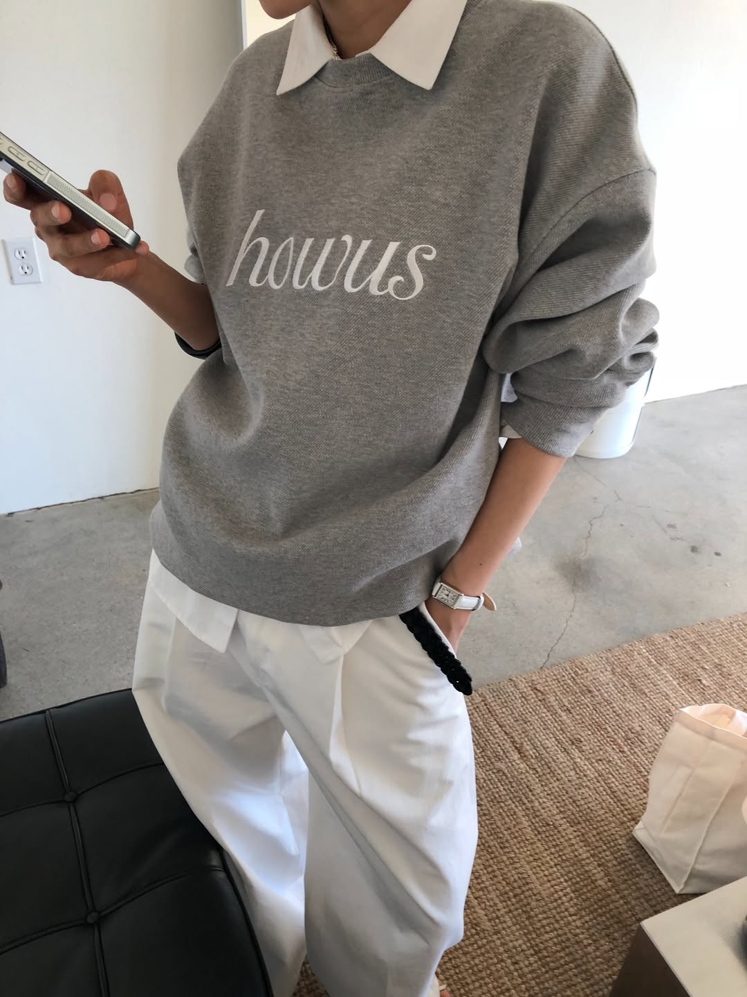 HOWUS SWEATSHIRT (MELANGE GRAY)