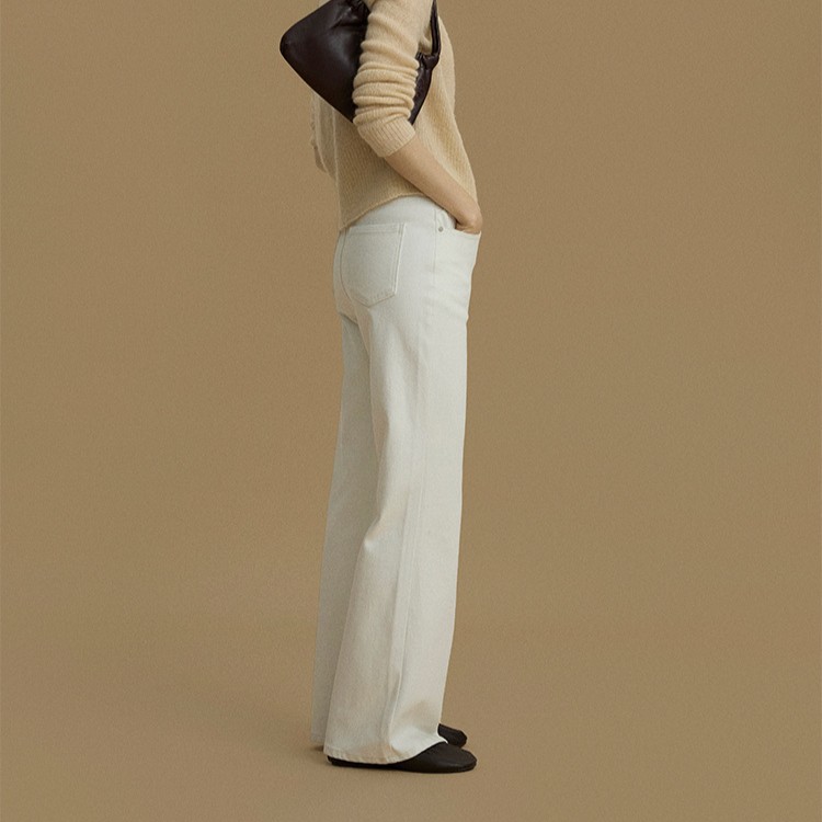 美品】IENA ローウエストチノ ホワイト 38 Lace Ladies マルチサイズ