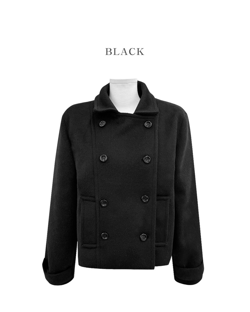 ダブルカラーウールハーフコート | ファッション通販サイト NUGU