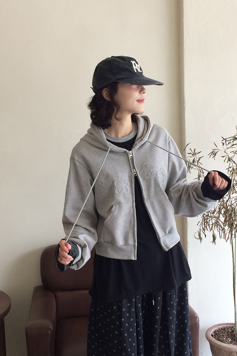 y2kビンテージクロップドジップアップパーカー | ファッション通販