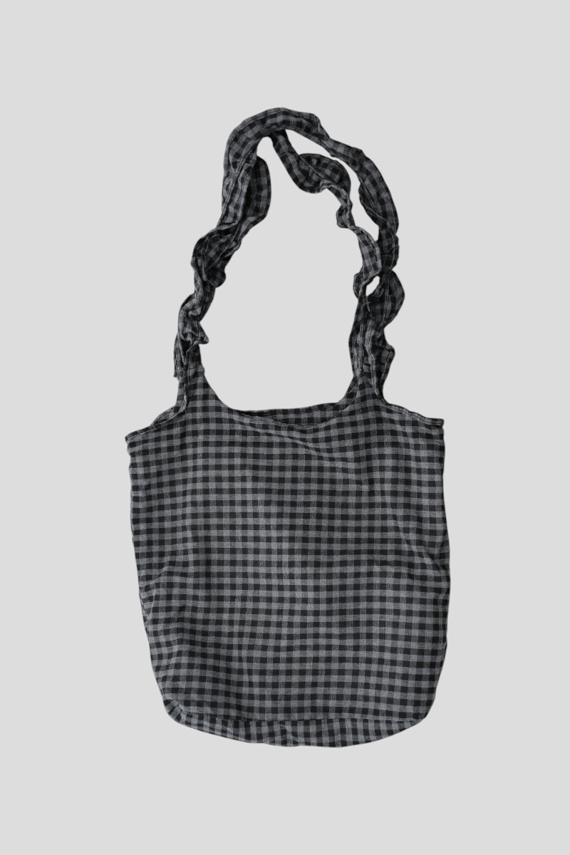ギンガムチェックショルダーバッグ