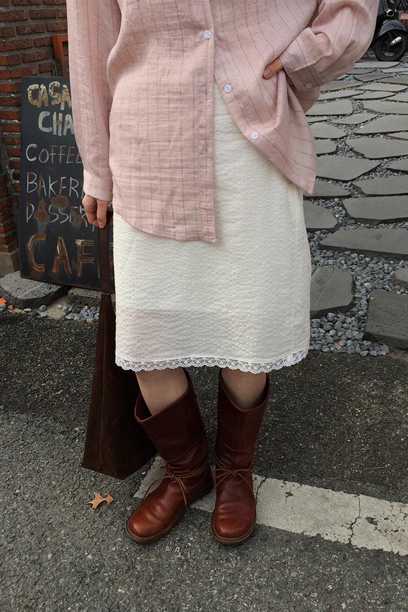 ストライプレーススカート