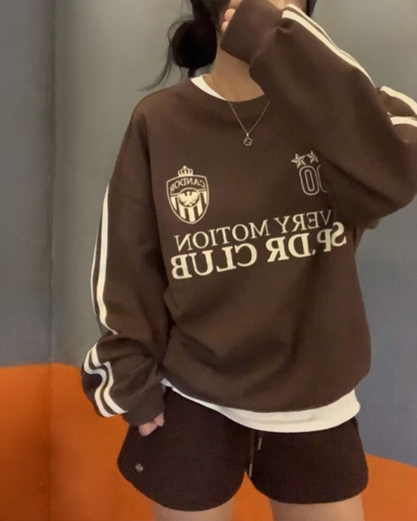 original/4color]レタリングオーバーサイズスウェットシャツ