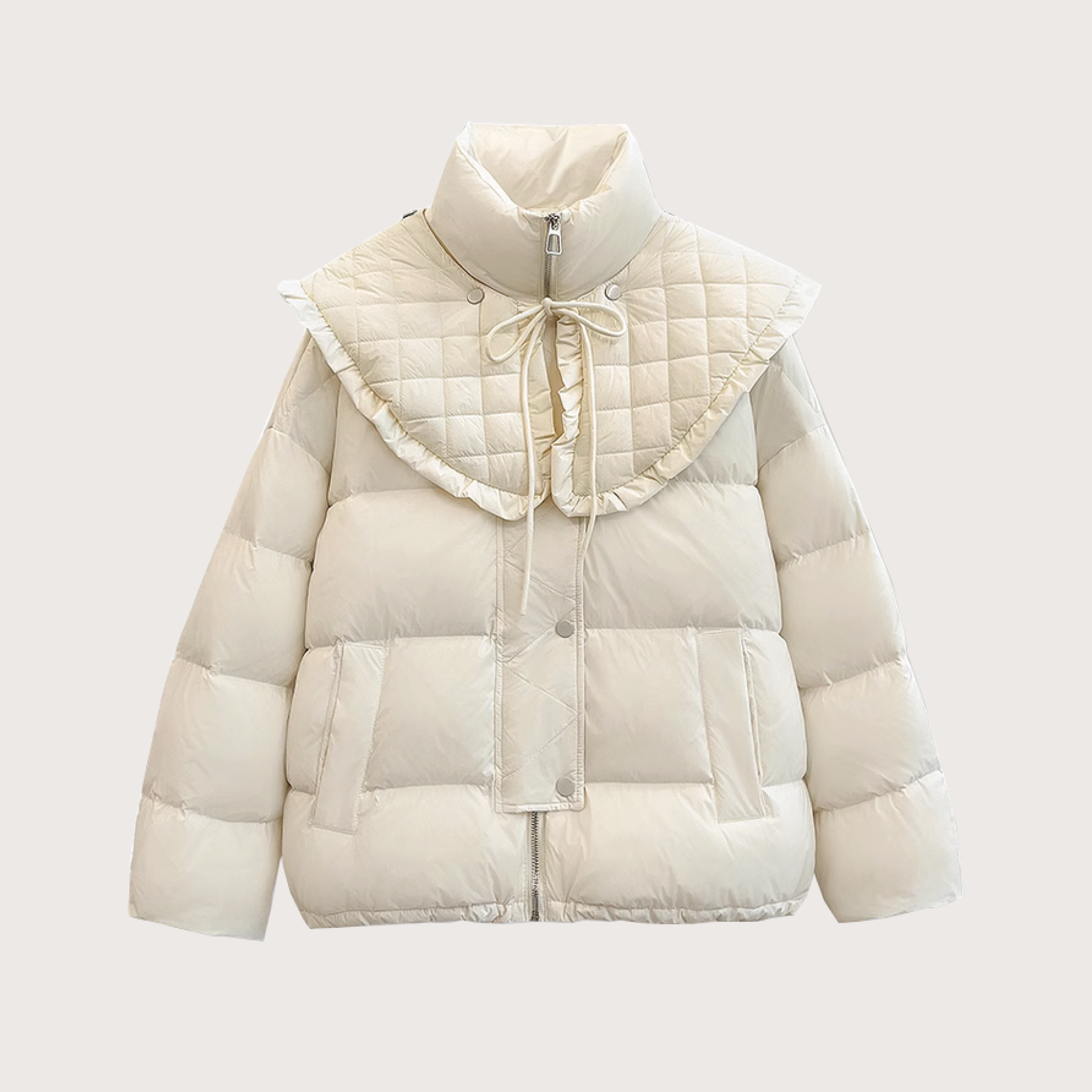 ラポミ プチ LA POMME petit Quilting Ribbon Puffer Duck Down