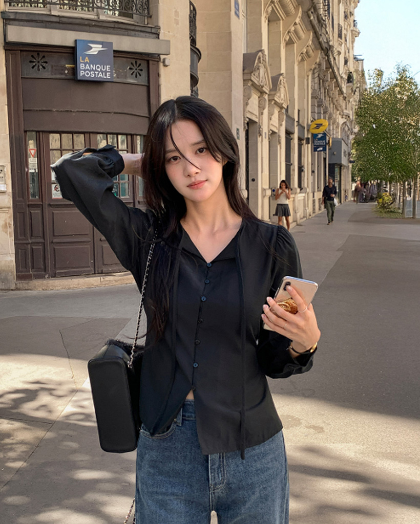 [made] Moet sheer blouse