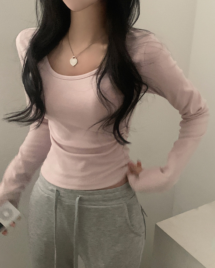 (4color) シャーリングウォーマークロップドTシャツ