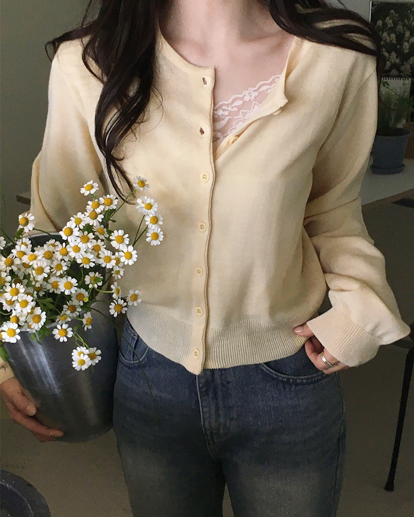 ラウンドベーシックカーディガン