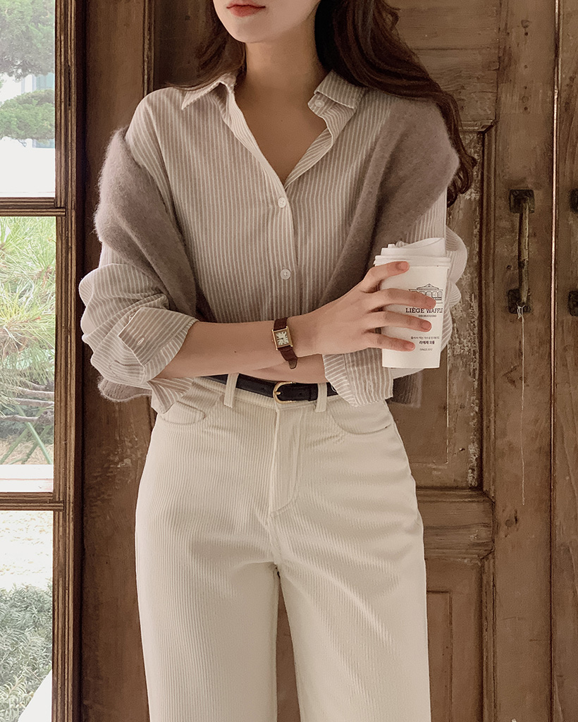 [made] BASE STRIPE STANDARD SHIRT