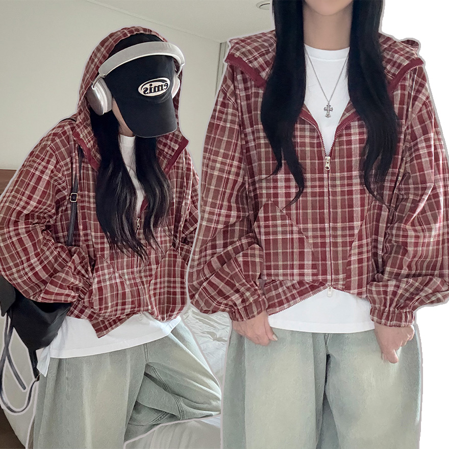 ゆきページ チェック2WAYオーバーサイズパーカー | ファッション通販サイト NUGU