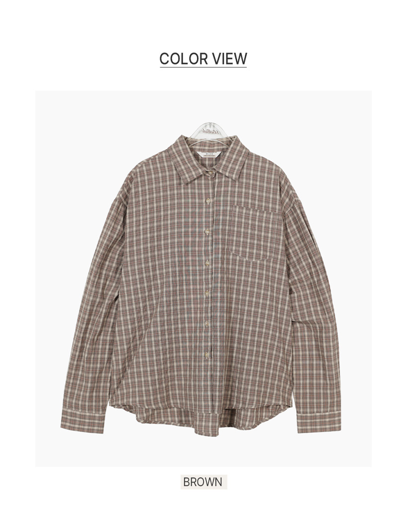 ORDINARY FITS クラシック チェックシャツ ブラウン FREE ブラウンオーバーサイズチェックパターンシャツ | ファッション