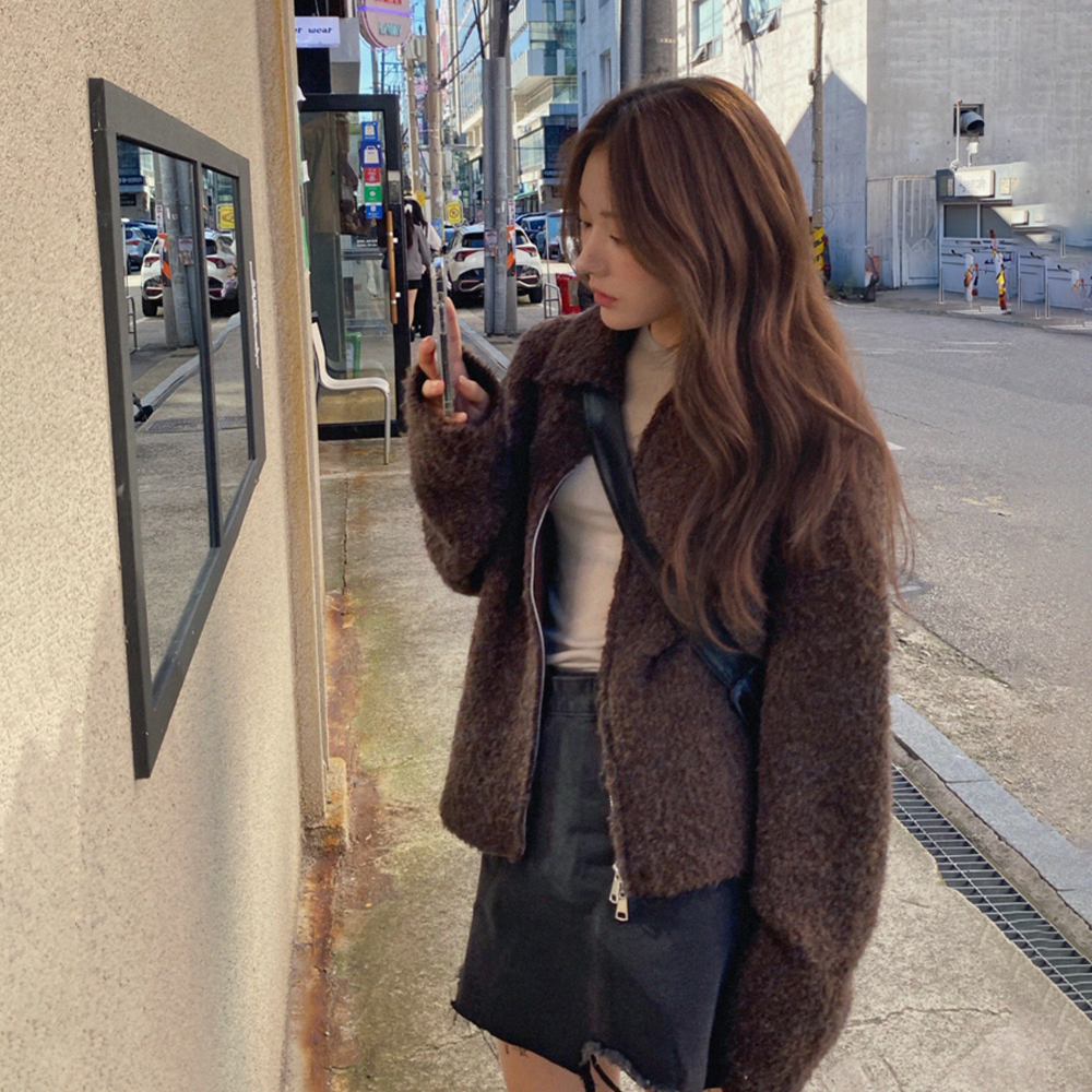 [Influencer pick] Hebes Wool Collar Knit Zip-up
