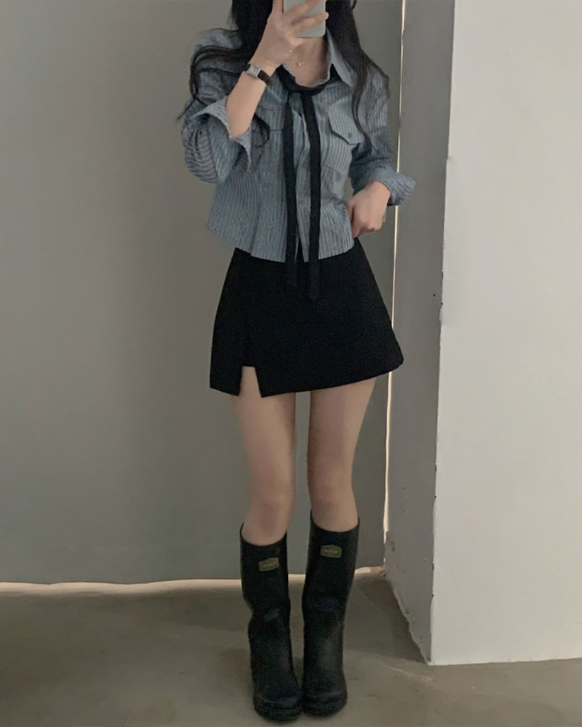 ラップAラインミニスカート | ファッション通販サイト NUGU