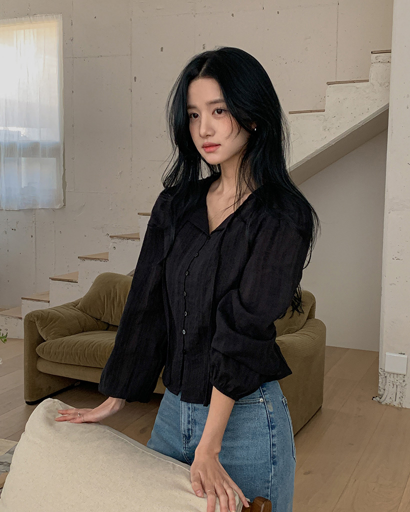 [made] Moet jacquard blouse