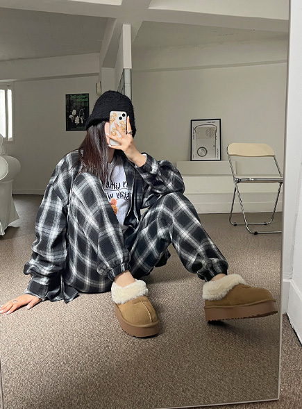 2TYPEミニショートムートンブーツ(3cm/4.5cm) | ファッション通販