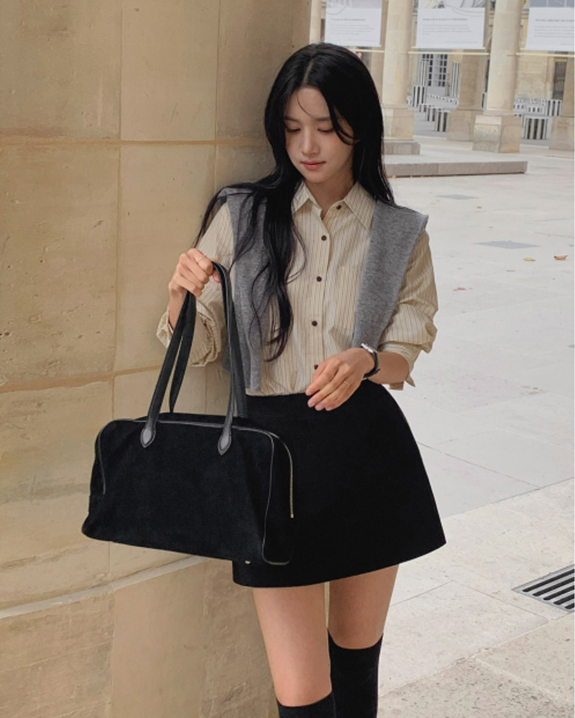 [made] Signature Elastic Slim Cut A-line Mini Skirt