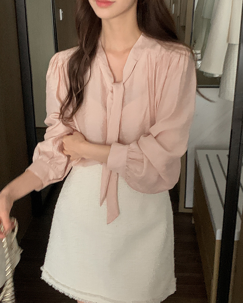 [made] Lorin two-way tie blouse