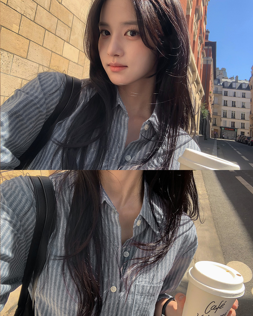 [made] ALL DAY 365 STRIPE STANDARD SHIRT