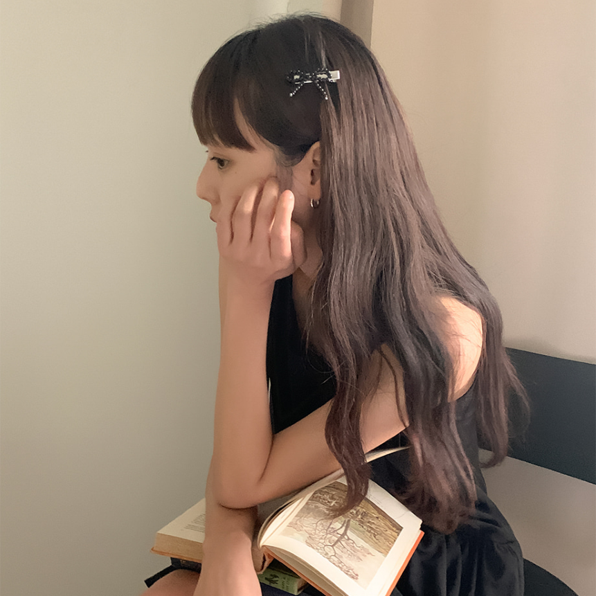 リボン型ヘアピン アイボリー ブラック ブラックビーズミニリボンヘアピン | ファッション通販サイト NUGU