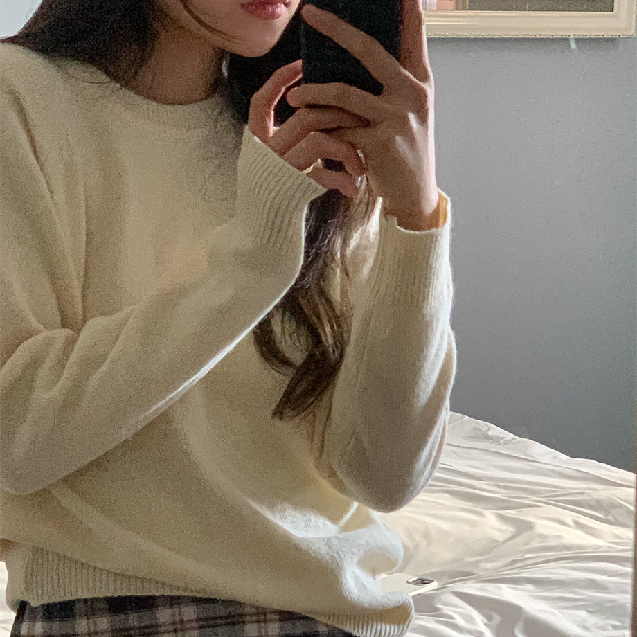 ウールラウンド長袖ニット | ファッション通販サイト NUGU