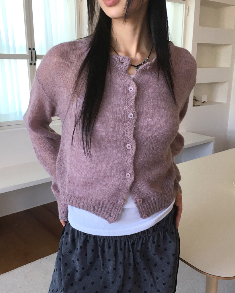 11color) (WOOL 20) アルパカウールニットラウンドカーディガン