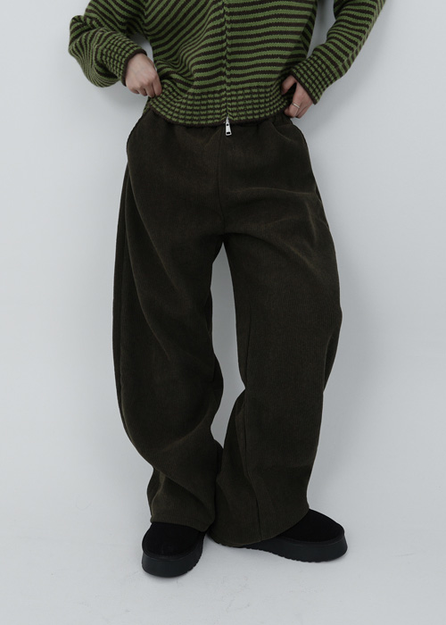 [unisex]コーデュロイボア裏起毛ワイドパンツ