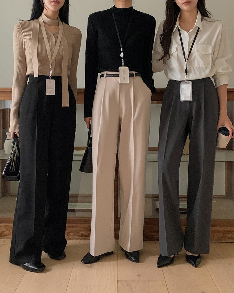 [Made] High Waist One-Pin Tuck Slacks