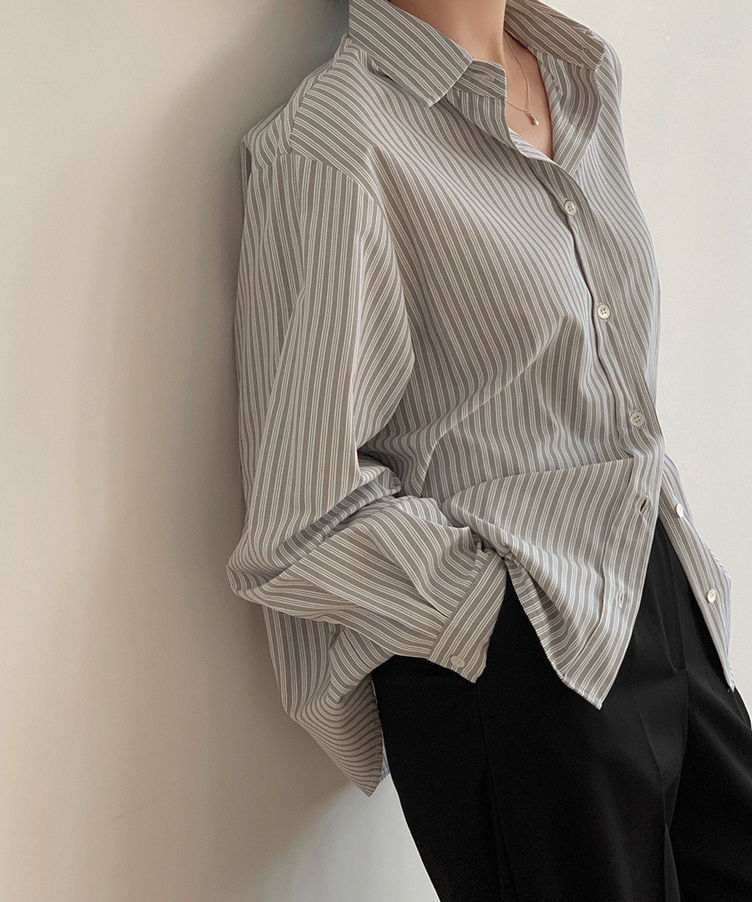 [original/S-XL]デイリーストライプシャツ