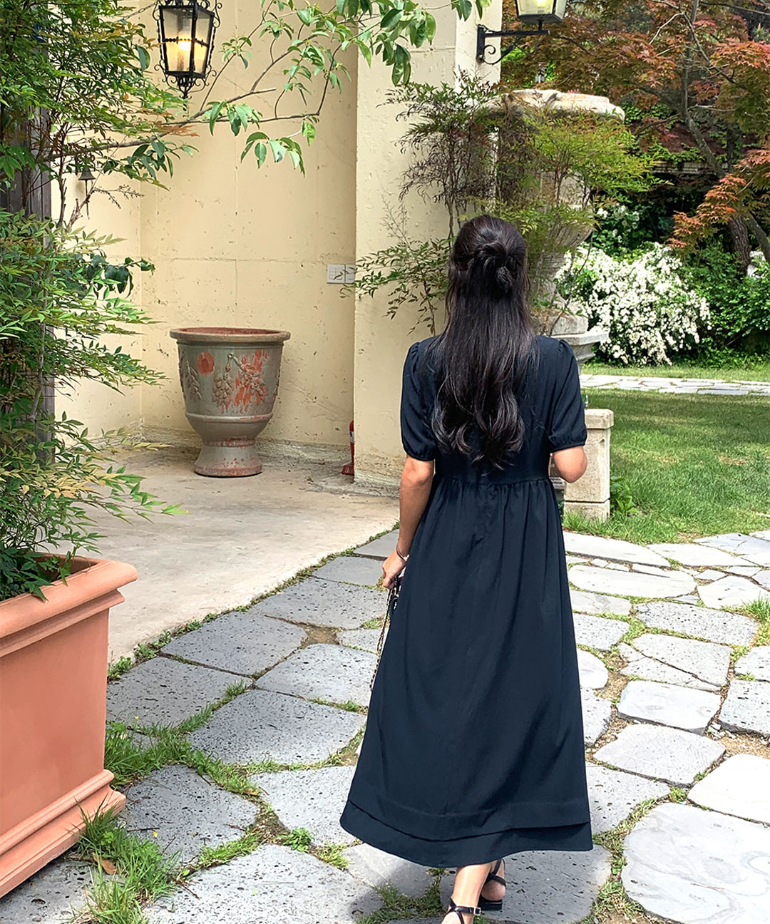 オケージョン】[original/S-XL]シアサッカースクエアネックワンピース