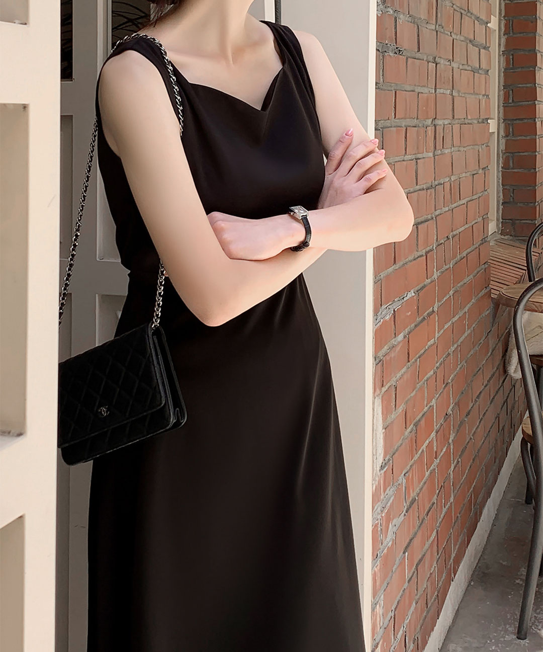 オケージョン】[original/S-XL]ハートネックキャミワンピース