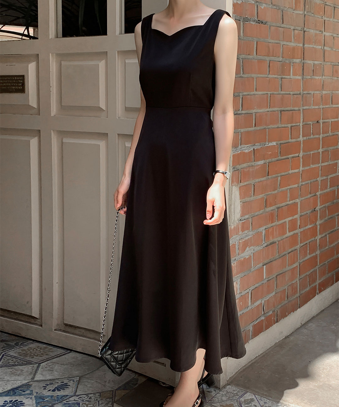 オケージョン】[original/S-XL]ハートネックキャミワンピース